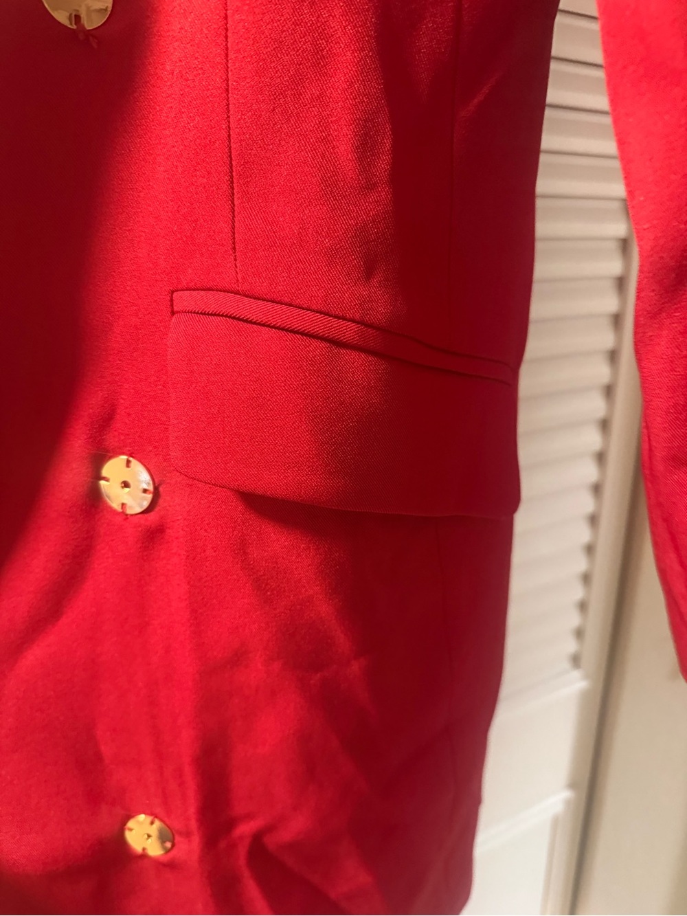MOTF Red Ruffled Front Blazer - Picture 7 of 13